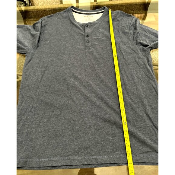Weatherproof Vintage Mens Long Sleeve Henley Shirt XL Blue Cotton/Polyester - Picture 6 of 6